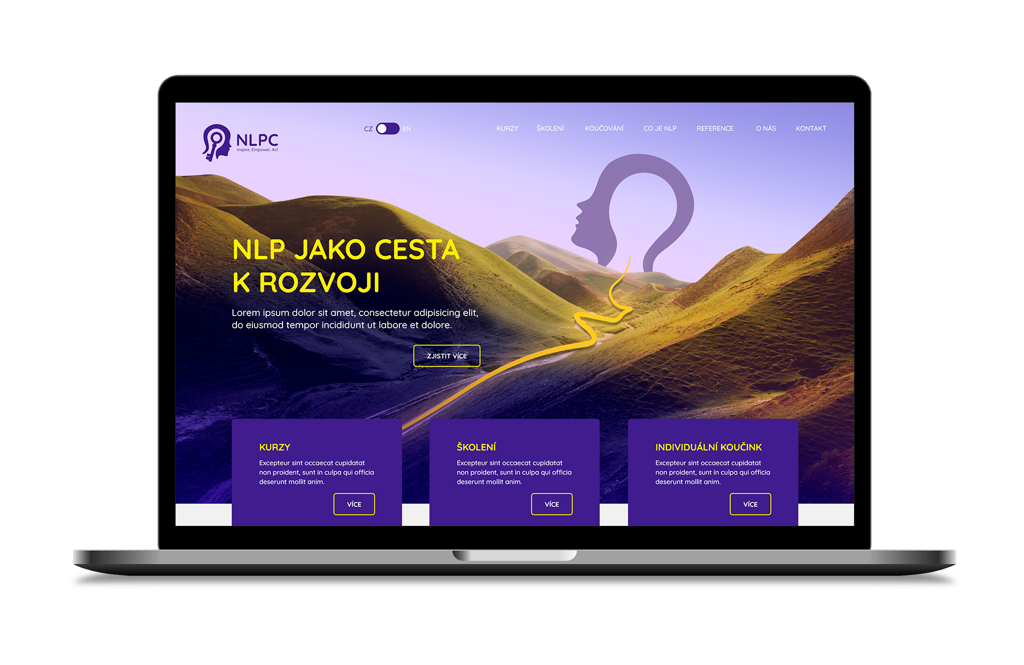 NLPC Academy - logo a webdesign