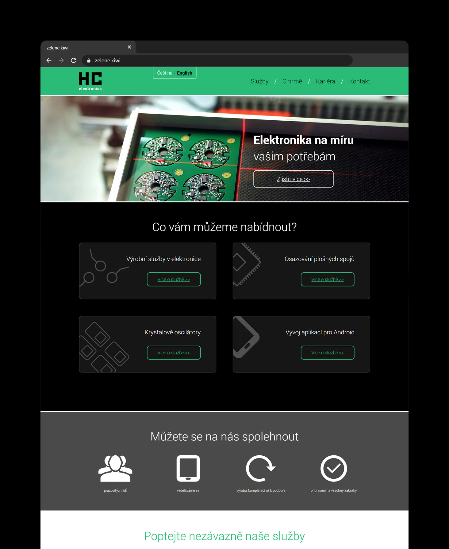 Webdesign - HC electronics
